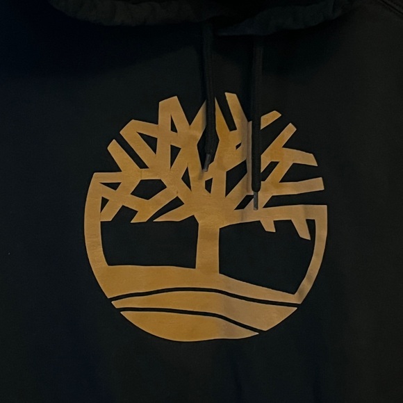 Men's Timberland Black Hoodie with Logo- Size Medium - Picture 3 of 7